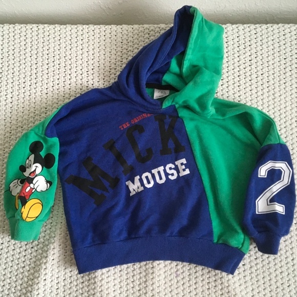 ZABA MICK AND DONALD BLUE AND GREEN SWEAT OUTFIT, SIZE 18-24 MONTHS - Picture 3 of 8